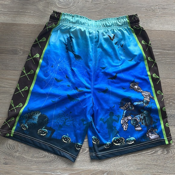 🥍 Mens Spooky Fun Full Moon Lacrosse Unlimited LAX Shorts-Medium - Picture 7 of 10